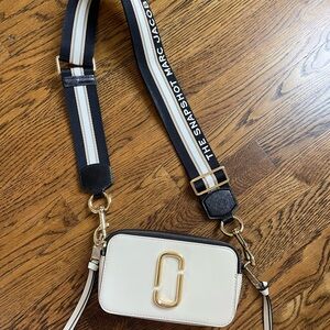 Marc Jacobs Ivory and Black Snapshot Bag